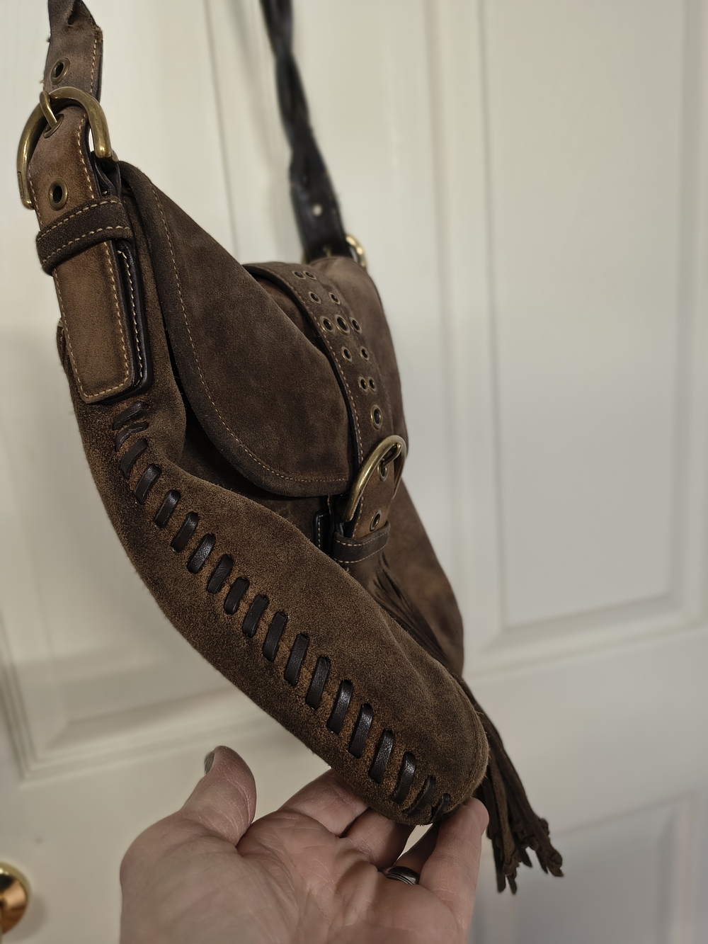 Coach Suede 2003 Soho Fringe Bag ♥️ Cowhide Leather ♥️ Vintage ❤️❤️ - Picture 15 of 15